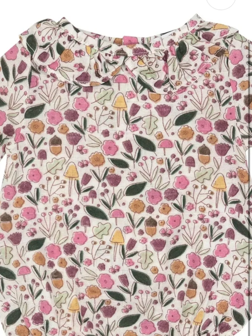 Angel Dear Long Sleeve Fall Floral Baby Romper - 6-12 Months